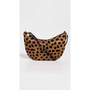 NEW CLARE V. women's lune shoulder bag in tan leopard hair on